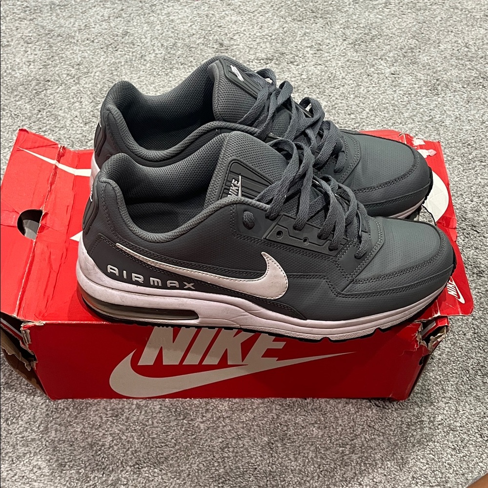 Nike Men's Air Max Dark Gray and White Sneakers
